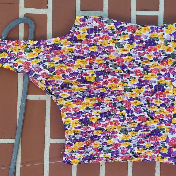 BTFBM Floral  One Shoulder Maxi Dress Partially Lined Size M BEACH Easter BEACH - Picture 4 of 5